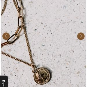 Hey Maeve Stainless steel gold necklace - Pride and Prejudice